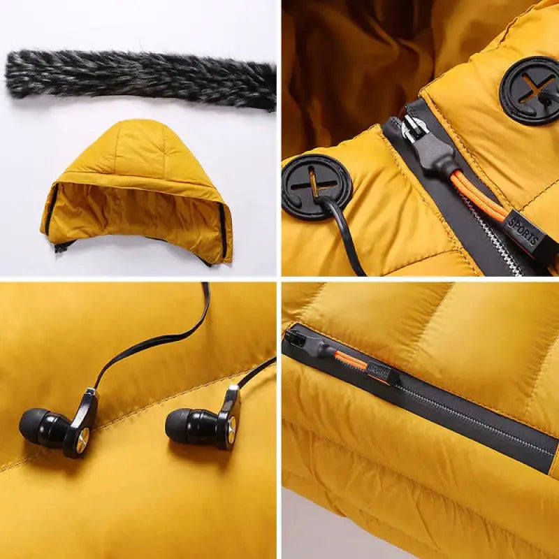 Jaqueta Puffer Masculina Capuz Forrado Fitori
