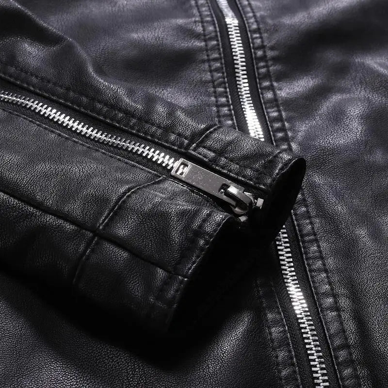 Jaqueta de Couro Masculina Fitori