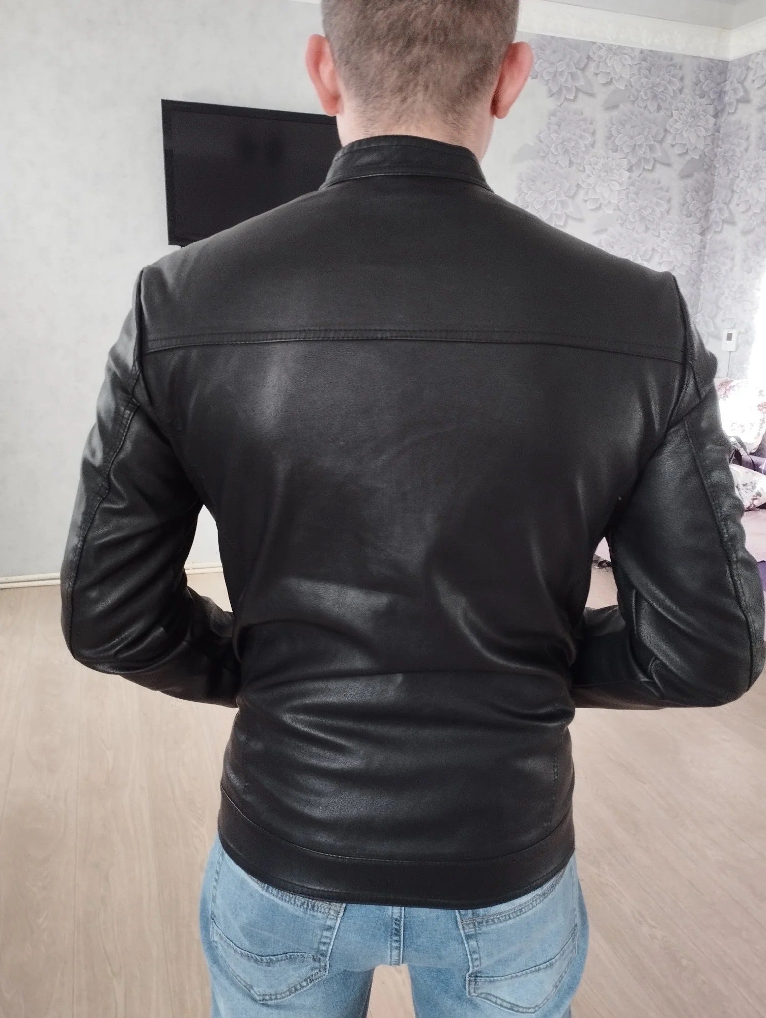 Jaqueta de Couro Masculina Fitori
