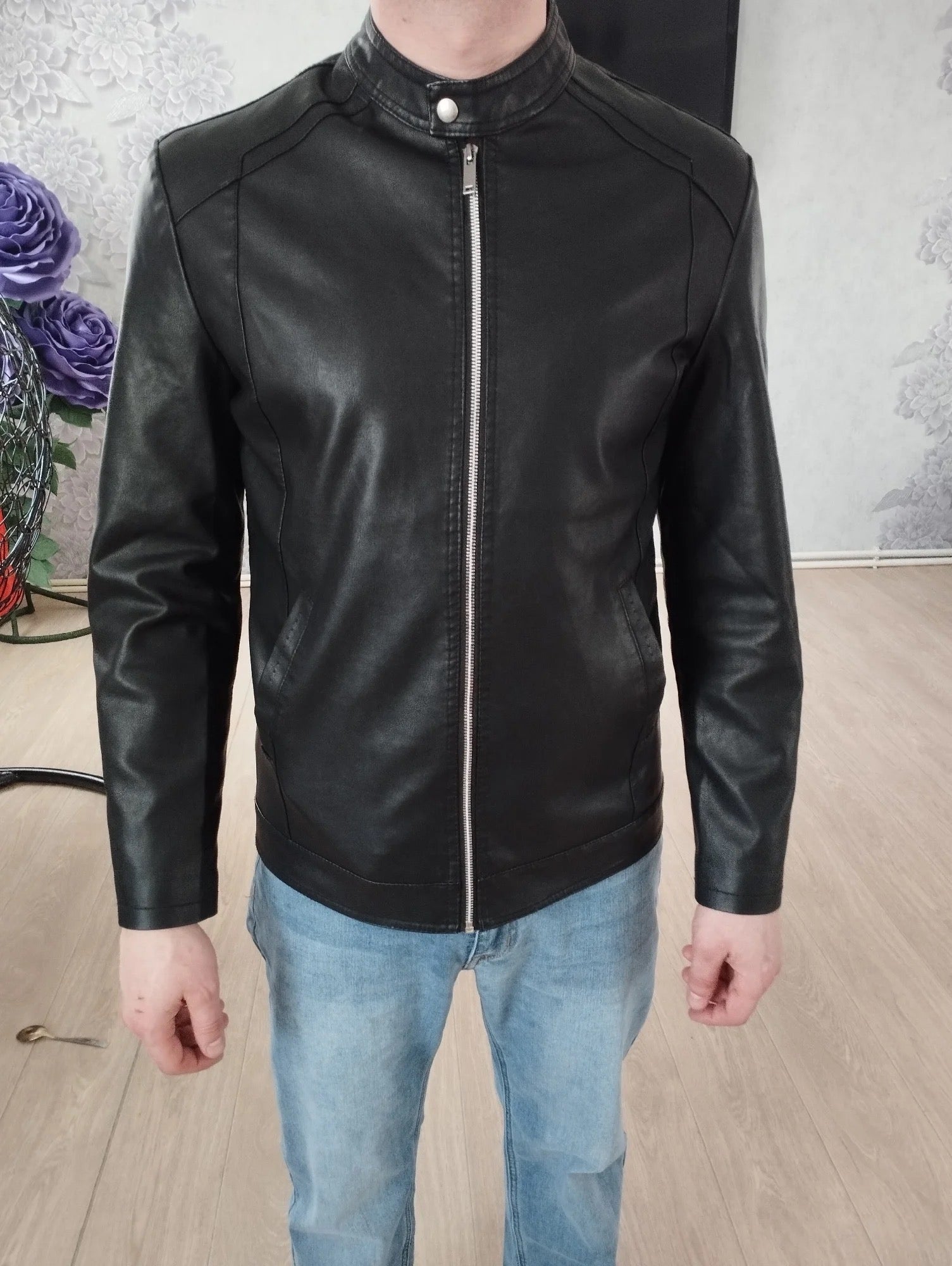 Jaqueta de Couro Masculina Fitori