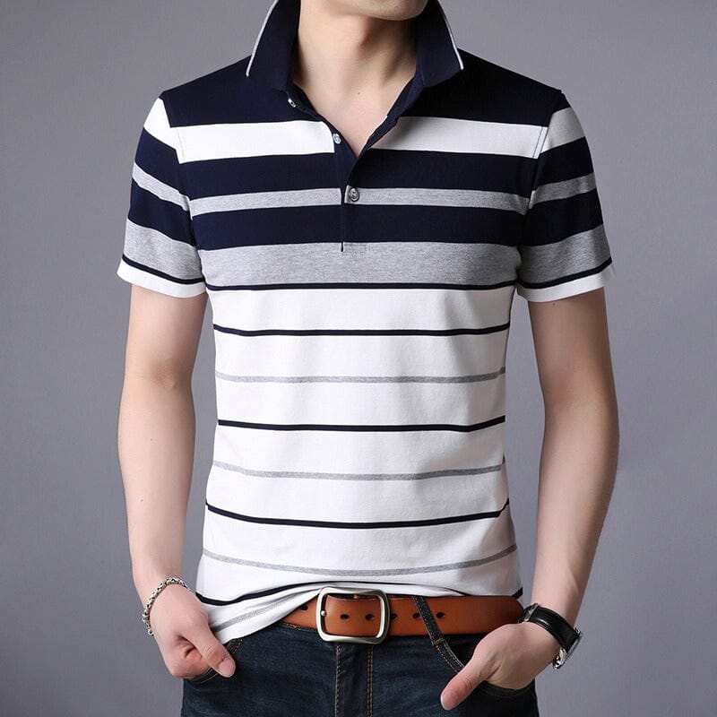 Camisa Polo Listrada Masculina Fitori